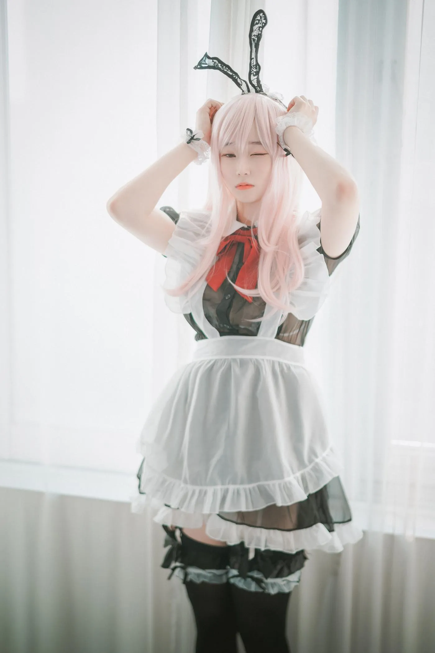 Bambi밤비 – NO.65 [DJAWA] Sheer Bunny Maid [51P]插图2